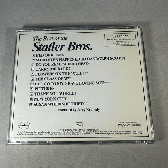The Best Of The Statler Bros. CD 1975 PolyGram Country Music Album Jerry Kennedy - Picture 2 of 3